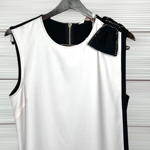 NWT Ted Baker Lenta Embellished Bow Layered Dress Black Light Pink - Picture 4 of 12